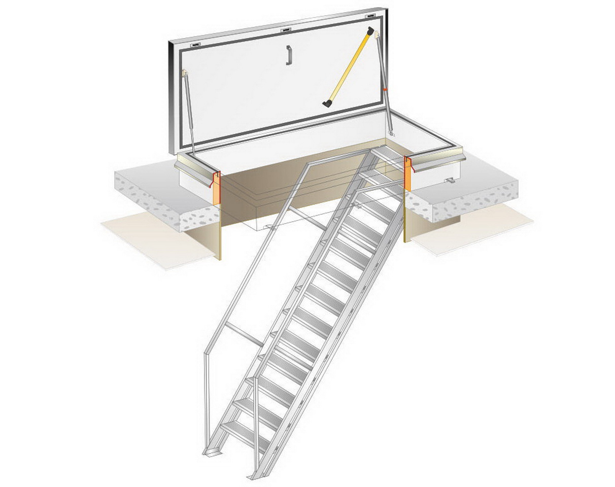 Лестница выхода на кровлю